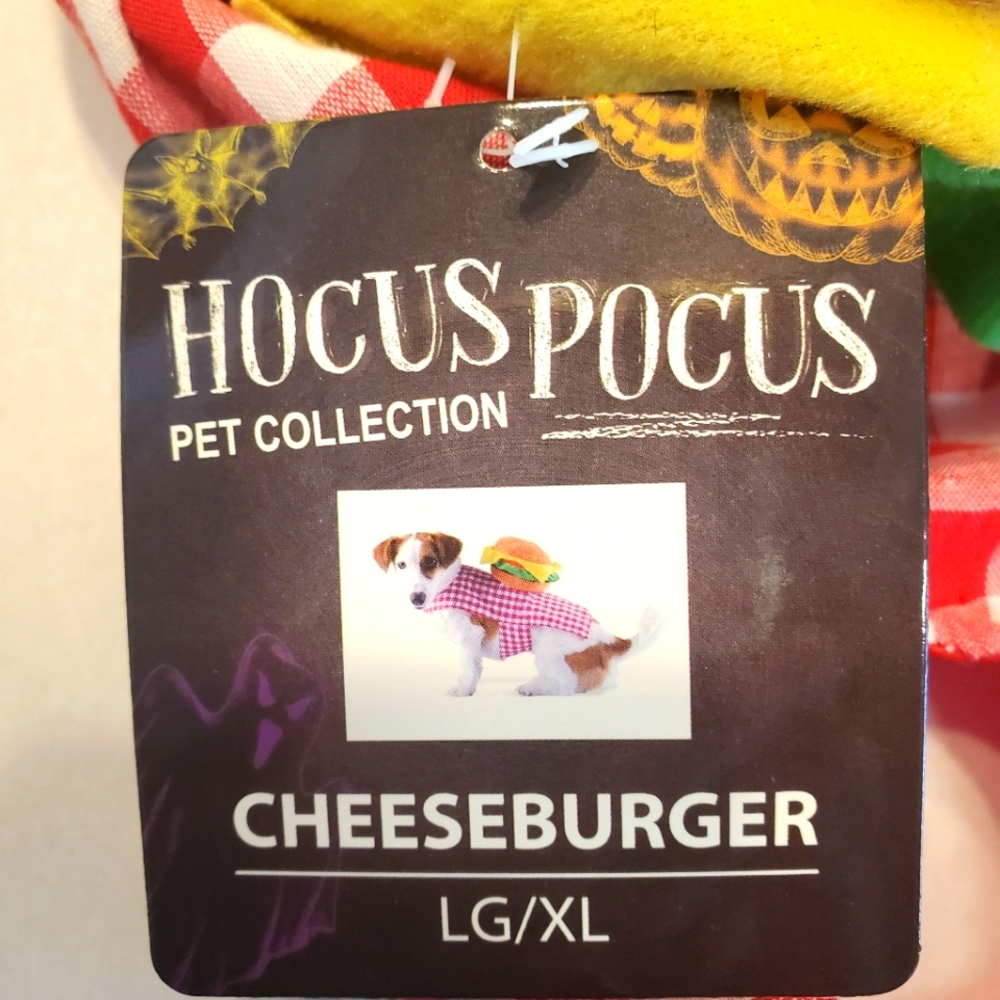Hocus Pocus Pet Collection Cheeseburger Halloween Costume NWT